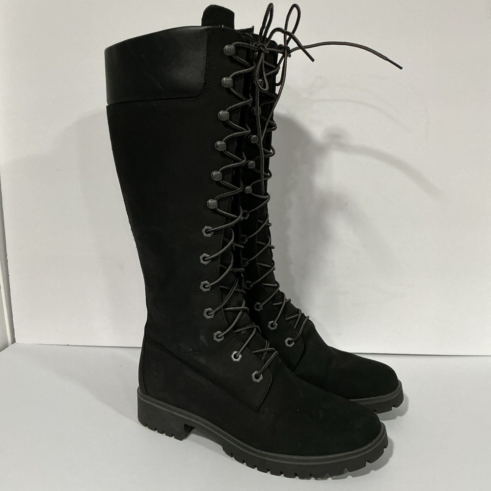 Timberland Premium 14-inch Waterproof Tall Riding Boots, Size 9, Black, EUC